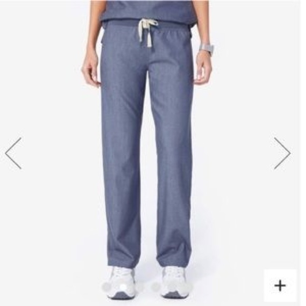 FIGS Heather Denim Large Petite Livingston Pants